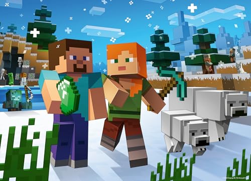RAVENSBURGER MINECRAFT PAQUETE JUMBO DE ROMPECABEZAS DE 4 X 100 PIEZAS - 5