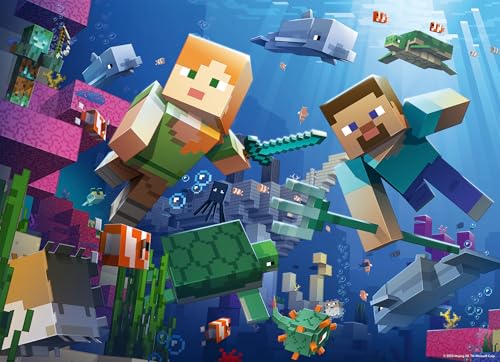 RAVENSBURGER MINECRAFT PAQUETE JUMBO DE ROMPECABEZAS DE 4 X 100 PIEZAS - 6