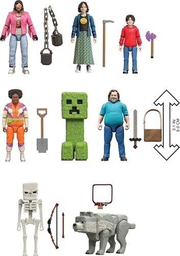 MATTEL MINECRAFT ULTIMATE MOVIE PACK CON 8 FIGURAS DE ACCIÓN Y 8 ACCESORIOS INCLUYENDO STEVE CREEPER DE 4 PULGADAS JUEGO - 2