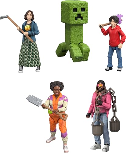 MATTEL MINECRAFT ULTIMATE MOVIE PACK CON 8 FIGURAS DE ACCIÓN Y 8 ACCESORIOS INCLUYENDO STEVE CREEPER DE 4 PULGADAS JUEGO - 4