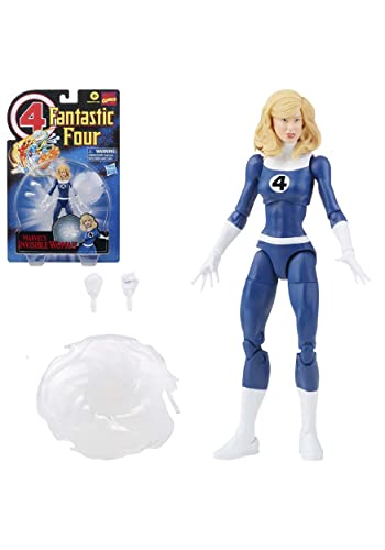 MARVEL LEGENDS SERIES RETRO FANTASTIC FOUR MARVELS INVISIBLE WOMAN FIGURA DE ACCIÓN DE 6 PULGADAS JUGUETE INCLUYE 3 - 1