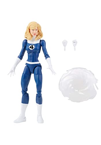 MARVEL LEGENDS SERIES RETRO FANTASTIC FOUR MARVELS INVISIBLE WOMAN FIGURA DE ACCIÓN DE 6 PULGADAS JUGUETE INCLUYE 3 - 2