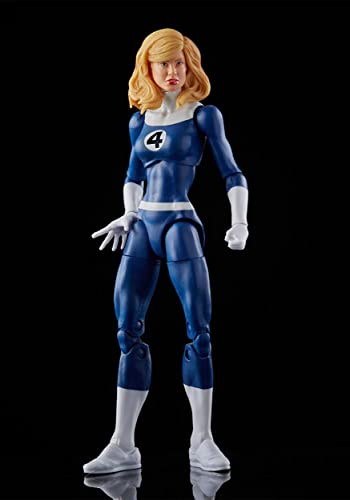 MARVEL LEGENDS SERIES RETRO FANTASTIC FOUR MARVELS INVISIBLE WOMAN FIGURA DE ACCIÓN DE 6 PULGADAS JUGUETE INCLUYE 3 - 4