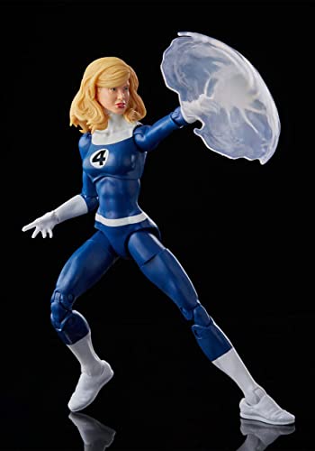 MARVEL LEGENDS SERIES RETRO FANTASTIC FOUR MARVELS INVISIBLE WOMAN FIGURA DE ACCIÓN DE 6 PULGADAS JUGUETE INCLUYE 3 - 5