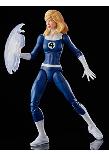 MARVEL LEGENDS SERIES RETRO FANTASTIC FOUR MARVELS INVISIBLE WOMAN FIGURA DE ACCIÓN DE 6 PULGADAS JUGUETE INCLUYE 3 - 6