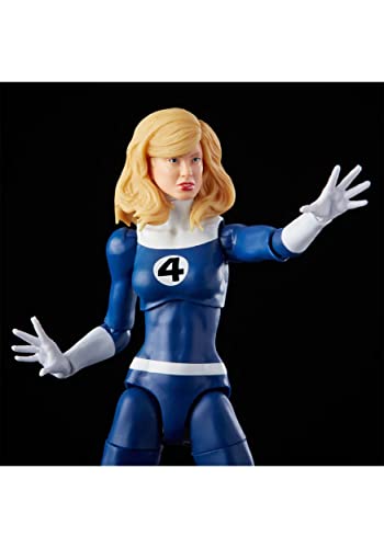 MARVEL LEGENDS SERIES RETRO FANTASTIC FOUR MARVELS INVISIBLE WOMAN FIGURA DE ACCIÓN DE 6 PULGADAS JUGUETE INCLUYE 3 - 7