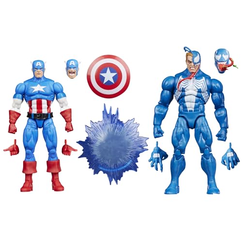 MARVEL LEGENDS SERIES GAMERVERSE CAPITÁN AMÉRICA VS VENOM FIGURAS DE ACCIÓN COLECCIONABLES INSPIRADAS EN VIDEOJUEGOS RETRO - 1