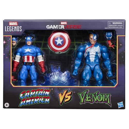 MARVEL LEGENDS SERIES GAMERVERSE CAPITÁN AMÉRICA VS VENOM FIGURAS DE ACCIÓN COLECCIONABLES INSPIRADAS EN VIDEOJUEGOS RETRO - 2