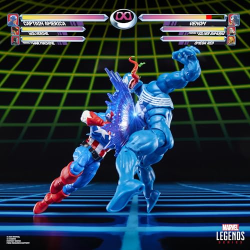 MARVEL LEGENDS SERIES GAMERVERSE CAPITÁN AMÉRICA VS VENOM FIGURAS DE ACCIÓN COLECCIONABLES INSPIRADAS EN VIDEOJUEGOS RETRO - 5