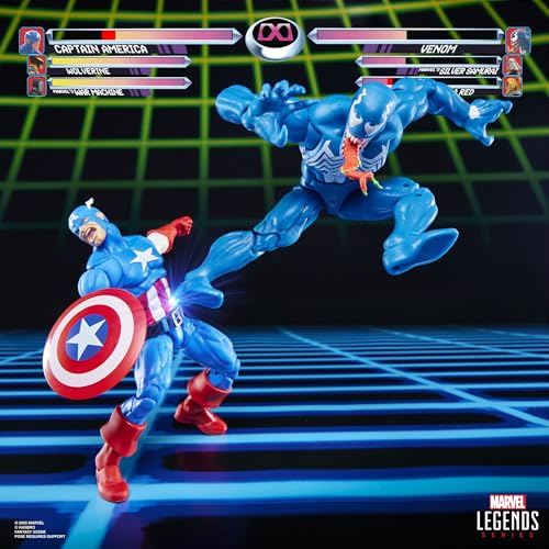 MARVEL LEGENDS SERIES GAMERVERSE CAPITÁN AMÉRICA VS VENOM FIGURAS DE ACCIÓN COLECCIONABLES INSPIRADAS EN VIDEOJUEGOS RETRO - 6