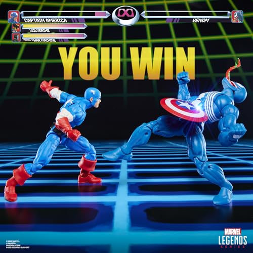 MARVEL LEGENDS SERIES GAMERVERSE CAPITÁN AMÉRICA VS VENOM FIGURAS DE ACCIÓN COLECCIONABLES INSPIRADAS EN VIDEOJUEGOS RETRO - 7