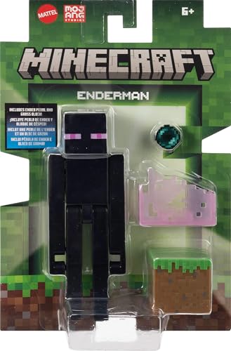 MATTEL MINECRAFT JUEGO DE FIGURAS DE ACCIÓN Y ACCESORIOS JUGUETES COLECCIONABLES A ESCALA DE 325 PULGADAS CON DISEÑO - 1
