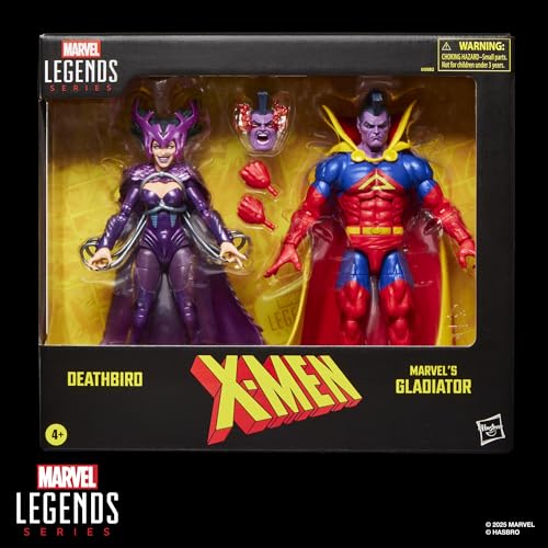 MARVEL LEGENDS SERIES XMEN DEATHBIRD MARVELS GLADIATOR PAQUETE DE DOS UNIDADES 2 FIGURAS DE ACCIÓN COLECCIONABLES INSPIRADAS - 1