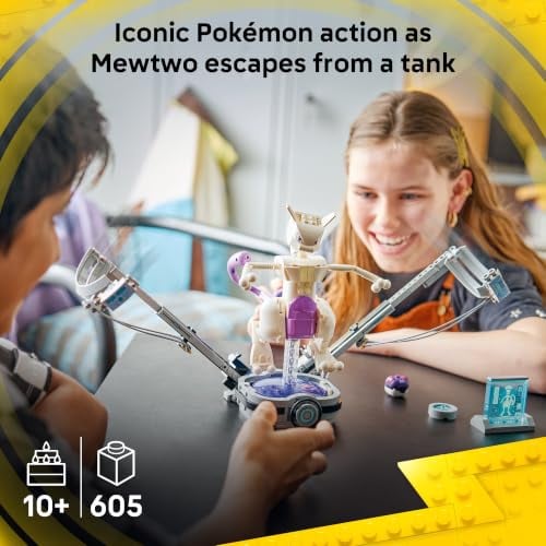 LEGO POKÉMON SMART PLAY MEWTWOS LAB BREAK SET COMPATIBLE CON UNA ETIQUETA INTELIGENTE Y UNA FIGURA DE POKÉMON CONSTRUIDA - 2