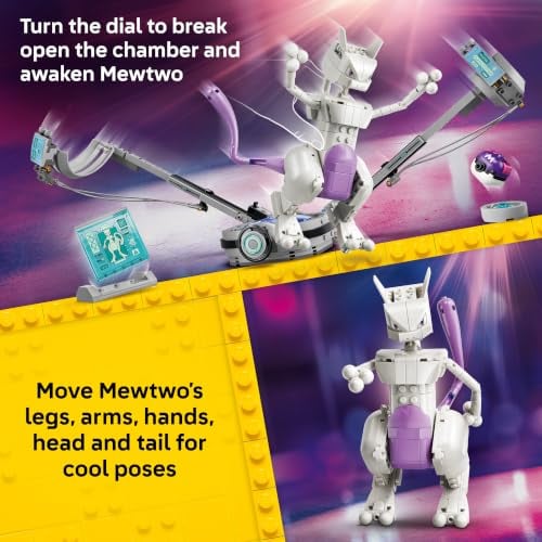 LEGO POKÉMON SMART PLAY MEWTWOS LAB BREAK SET COMPATIBLE CON UNA ETIQUETA INTELIGENTE Y UNA FIGURA DE POKÉMON CONSTRUIDA - 3