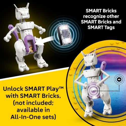 LEGO POKÉMON SMART PLAY MEWTWOS LAB BREAK SET COMPATIBLE CON UNA ETIQUETA INTELIGENTE Y UNA FIGURA DE POKÉMON CONSTRUIDA - 5
