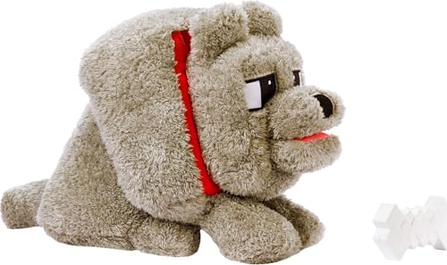 MATTEL MINECRAFT DENNIS EL LOBO DE PELUCHE CON ACCIÓN DE ALIMENTACIÓN Y SONIDO ANIMAL DE PELUCHE MODO COMIDA INSPIRADO - 5