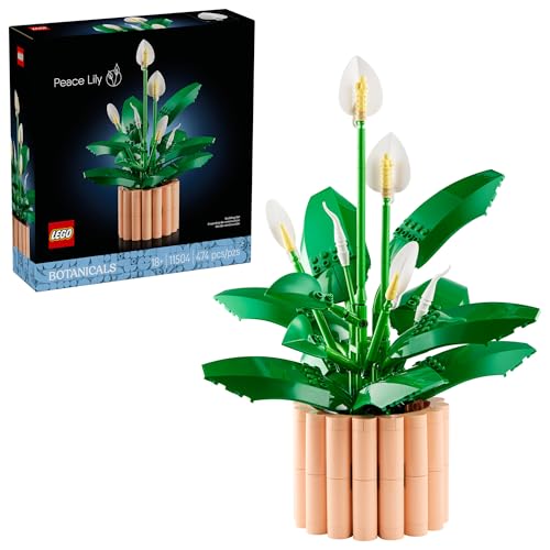 LEGO BOTANICALS JUEGO DE CONSTRUCCIÓN DE FLORES DE LIRIO DE LA PAZ PARA ADULTOS REGALOS PARA CUMPLEAÑOS DORMITORIO ESTANTE - 1