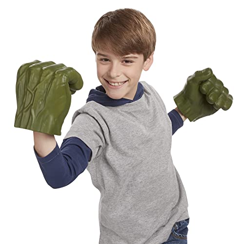 MARVEL AVENGERS HULK JUGUETE DE ROL DE HULK INCLUYE 2 PUÑOS GAMMA GRIP DISEÑO INSPIRADO EN MARVEL COMICS PARA NIÑOS DE 4 - 5