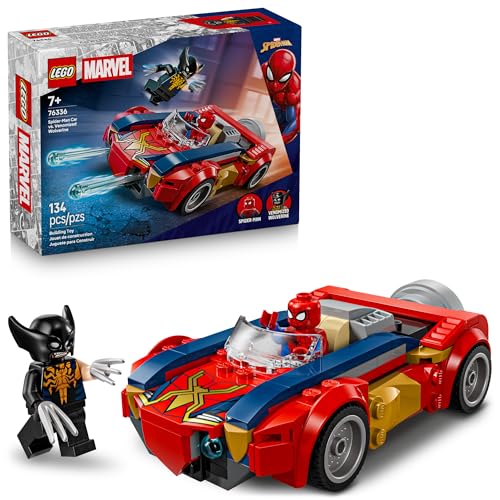 LEGO MARVEL COCHE DE SPIDERMAN VS LOBEZNO VENOMIZADO JUGUETE DE CONSTRUCCIÓN PARA NIÑOS Y NIÑAS JUEGO DE SUPERHÉROES - 1