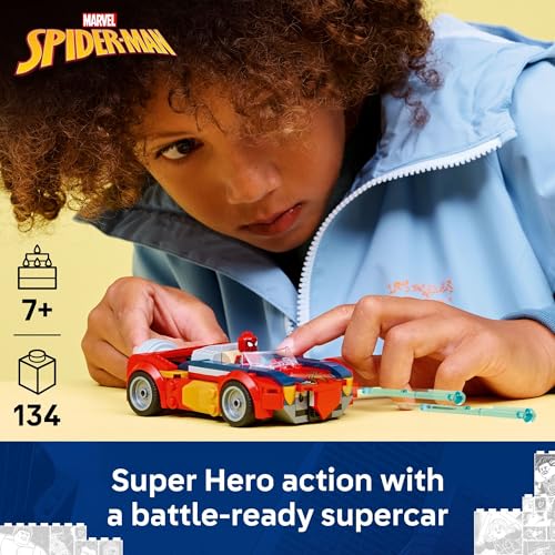 LEGO MARVEL COCHE DE SPIDERMAN VS LOBEZNO VENOMIZADO JUGUETE DE CONSTRUCCIÓN PARA NIÑOS Y NIÑAS JUEGO DE SUPERHÉROES - 2