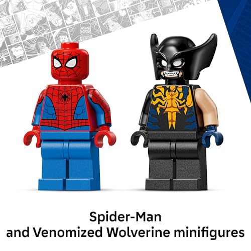 LEGO MARVEL COCHE DE SPIDERMAN VS LOBEZNO VENOMIZADO JUGUETE DE CONSTRUCCIÓN PARA NIÑOS Y NIÑAS JUEGO DE SUPERHÉROES - 5