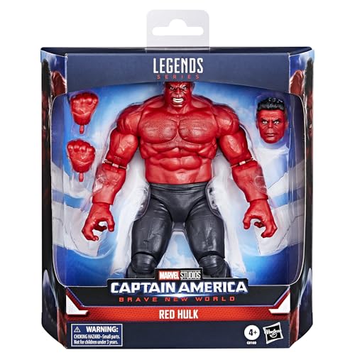 MARVEL LEGENDS SERIES RED HULK CAPITÁN AMÉRICA BRAVE NEW WORLD FIGURA DE ACCIÓN COLECCIONABLE DELUXE DE 6 PULGADAS - 2