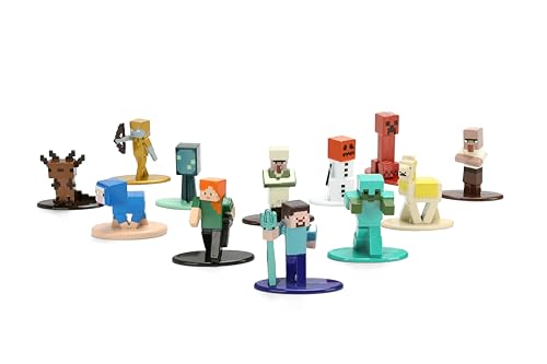 JADA MINECRAFT NANO METALFIGS SERIES 17 FIGURA FUNDIDA A PRESIÓN 12 UNIDADES INCLUYE STEVE ALEX DIAMOND ARMOR ZOMBIE Y MÁS - 4