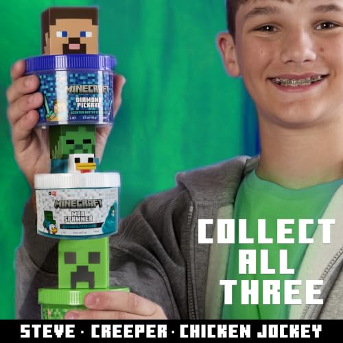 MINECRAFT CREEPER GLOSSY SLIME JAR WATERMELON SCENTED SMOOTH STRETCHY SLIME WITH GLITTER CREEPER CHARM 8 OZ - 6