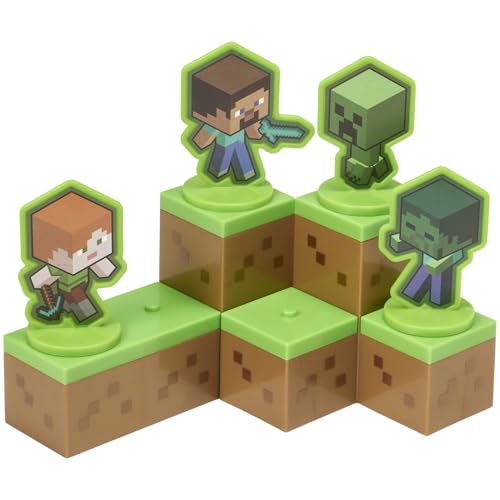 DECOSET MOBS BEWARE MINECRAFT DECORACIÓN PARA TARTAS 6 PIEZAS APILABLES PARA TARTAS BLOQUES 3D ENTRELAZADOS CON PERSONAJES - 7