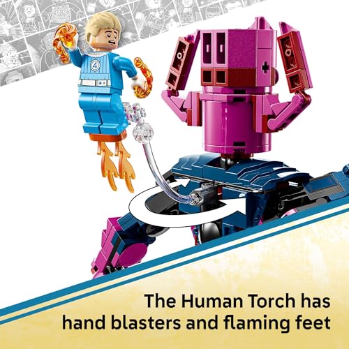 LEGO MARVEL LOS 4 FANTÁSTICOS CONTRA GALACTUS FIGURA DE CONSTRUCCIÓN JUGUETE DE CONSTRUCCIÓN DE SUPERHÉROES 4 MINIFIGURAS - 4