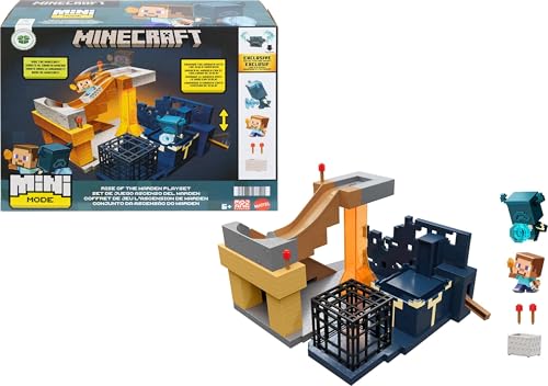 MATTEL MINECRAFT MINI MODE PLAYSET SET RISE OF THE WARDEN CON 2 MINIS INCLUYENDO FIGURAS DE STEVE Y WARDEN Y CÓDIGO DLC - 1