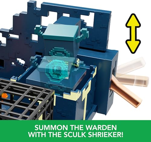MATTEL MINECRAFT MINI MODE PLAYSET SET RISE OF THE WARDEN CON 2 MINIS INCLUYENDO FIGURAS DE STEVE Y WARDEN Y CÓDIGO DLC - 5