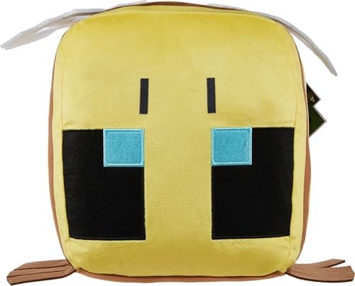 MATTEL MINECRAFT CUUTOPIA BEE MUÑECO DE ALMOHADA REDONDEADO SUAVE DE 10 PULGADAS JUGUETE COLECCIONABLE INSPIRADO - 1