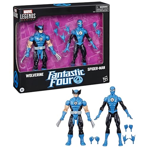 MARVEL LEGENDS SERIES WOLVERINE AND SPIDERMAN FANTASTIC FOUR COMICS FIGURA DE ACCIÓN COLECCIONABLE DE 6 PULGADAS PAQUETE DE 2 - 1