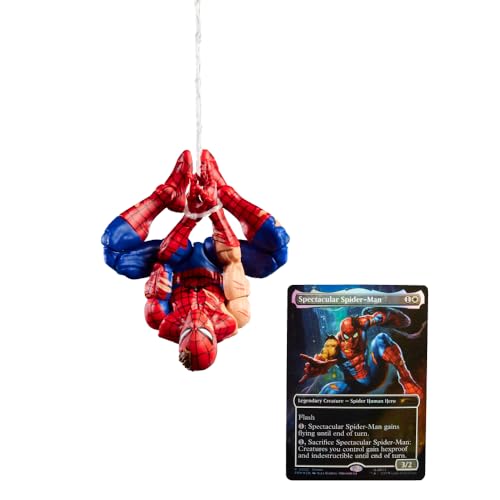 MARVEL LEGENDS SERIES MAGIC THE GATHERING BATTLEDAMAGED SPIDERMAN FIGURA DE ACCIÓN DE 6 PULGADAS Y EXCLUSIVO JUEGO DE CARTAS - 1