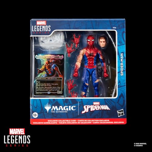 MARVEL LEGENDS SERIES MAGIC THE GATHERING BATTLEDAMAGED SPIDERMAN FIGURA DE ACCIÓN DE 6 PULGADAS Y EXCLUSIVO JUEGO DE CARTAS - 2