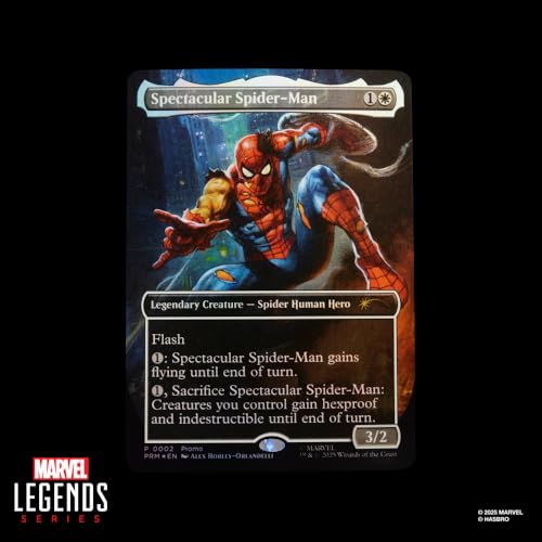 MARVEL LEGENDS SERIES MAGIC THE GATHERING BATTLEDAMAGED SPIDERMAN FIGURA DE ACCIÓN DE 6 PULGADAS Y EXCLUSIVO JUEGO DE CARTAS - 3