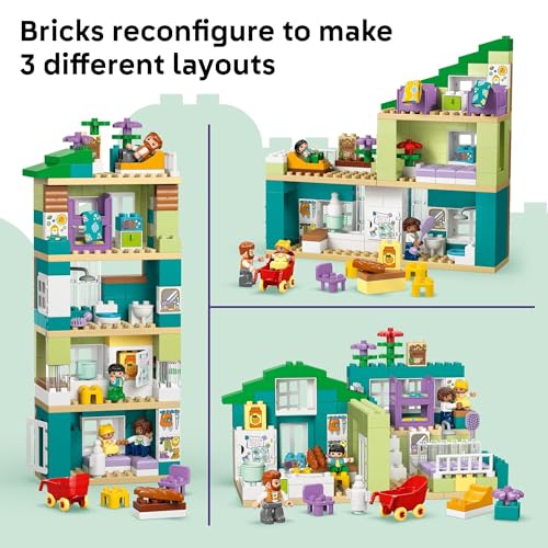 LEGO DUPLO TOWN CASA FAMILIAR MODERNA 3 EN 1 CON FIGURAS JUGUETE DE CONSTRUCCIÓN CONJUNTO DE JUEGO DE APRENDIZAJE PARA NIÑOS - 5