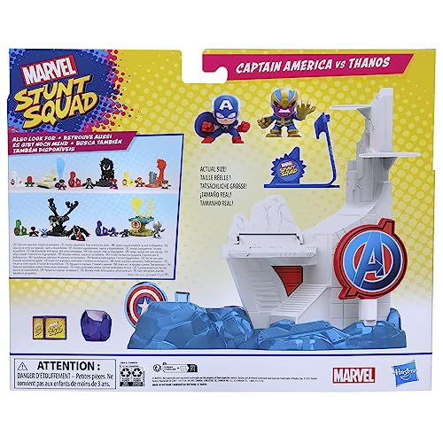 MARVEL STUNT SQUAD TOWER SMASH PLAYSET CAPITÁN AMÉRICA VS THANOS FIGURAS DE ACCIÓN DE SUPERHÉROES DE 15 PULGADAS JUGUETES - 3
