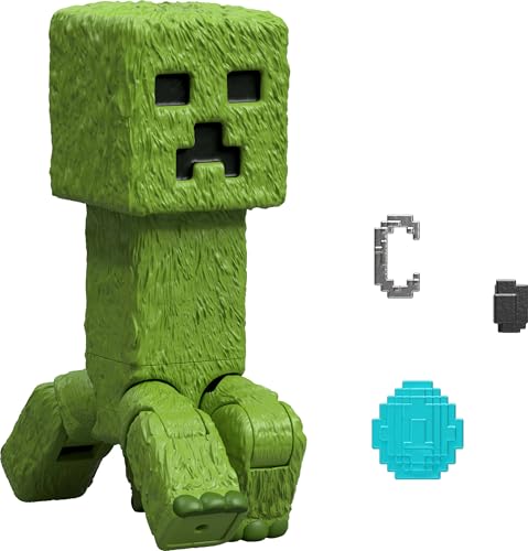 MATTEL MINECRAFT JUEGO DE FIGURAS DE ACCIÓN Y ACCESORIOS PERSONAJE COLECCIONABLE DE CREEPER DE 4 PULGADAS INSPIRADO - 1