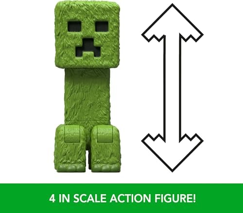 MATTEL MINECRAFT JUEGO DE FIGURAS DE ACCIÓN Y ACCESORIOS PERSONAJE COLECCIONABLE DE CREEPER DE 4 PULGADAS INSPIRADO - 3