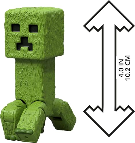 MATTEL MINECRAFT JUEGO DE FIGURAS DE ACCIÓN Y ACCESORIOS PERSONAJE COLECCIONABLE DE CREEPER DE 4 PULGADAS INSPIRADO - 5