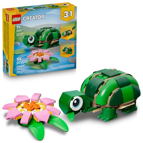 LEGO CREATOR 3 EN 1 TORTUGA CON UNA FLOR DE NENÚFAR JUGUETE DE CONSTRUCCIÓN PARA NIÑAS Y NIÑOS LOS NIÑOS CONSTRUYEN - 1