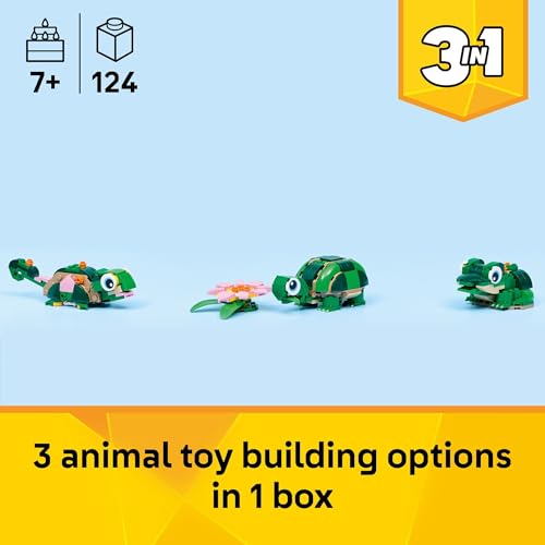 LEGO CREATOR 3 EN 1 TORTUGA CON UNA FLOR DE NENÚFAR JUGUETE DE CONSTRUCCIÓN PARA NIÑAS Y NIÑOS LOS NIÑOS CONSTRUYEN - 2