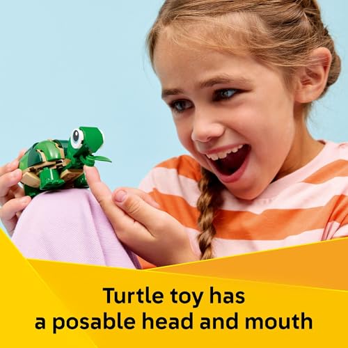 LEGO CREATOR 3 EN 1 TORTUGA CON UNA FLOR DE NENÚFAR JUGUETE DE CONSTRUCCIÓN PARA NIÑAS Y NIÑOS LOS NIÑOS CONSTRUYEN - 4