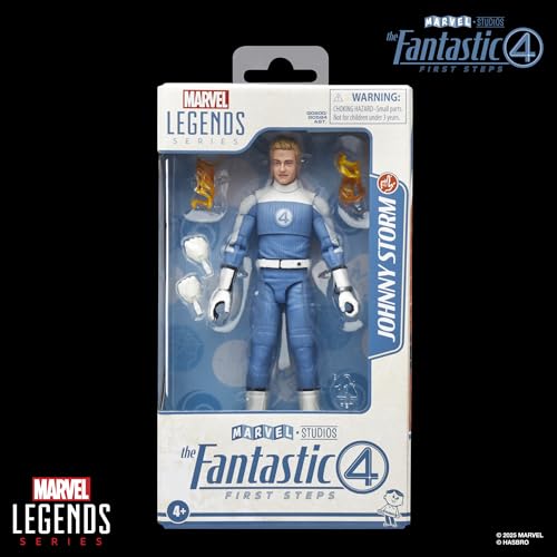 MARVEL LEGENDS SERIES JOHNNY STORM THE FANTASTIC FOUR FIRST STEPS MOVIE COLLECTIBLE FIGURA DE ACCIÓN DE 6 PULGADAS - 2
