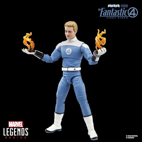 MARVEL LEGENDS SERIES JOHNNY STORM THE FANTASTIC FOUR FIRST STEPS MOVIE COLLECTIBLE FIGURA DE ACCIÓN DE 6 PULGADAS - 6