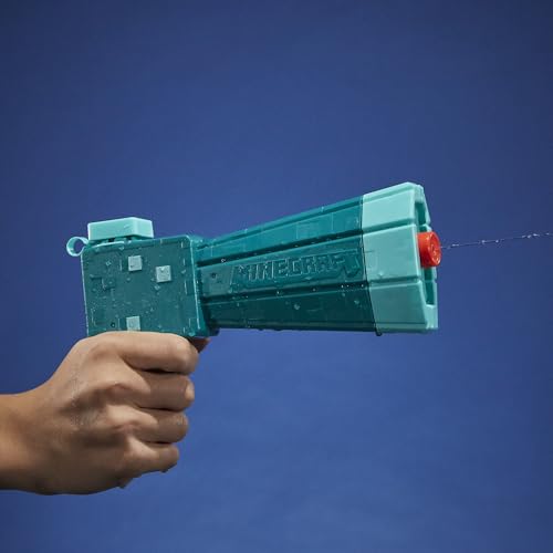 NERF SUPER SOAKER MINECRAFT GLOW SQUID WATER BLASTER MINECRAFT DUNGEONS SQUID MOB JUGUETE DE AGUA AL AIRE LIBRE JUEGOS AL - 5
