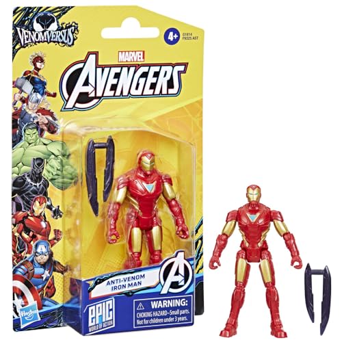 MARVEL AVENGERS VENOMVERSUS EPIC WORLD OF ACTION FIGURA Y ACCESORIO DE IRON MAN JUGUETE DE SUPERHÉROE DE 4 PULGADAS 39 IN - 5